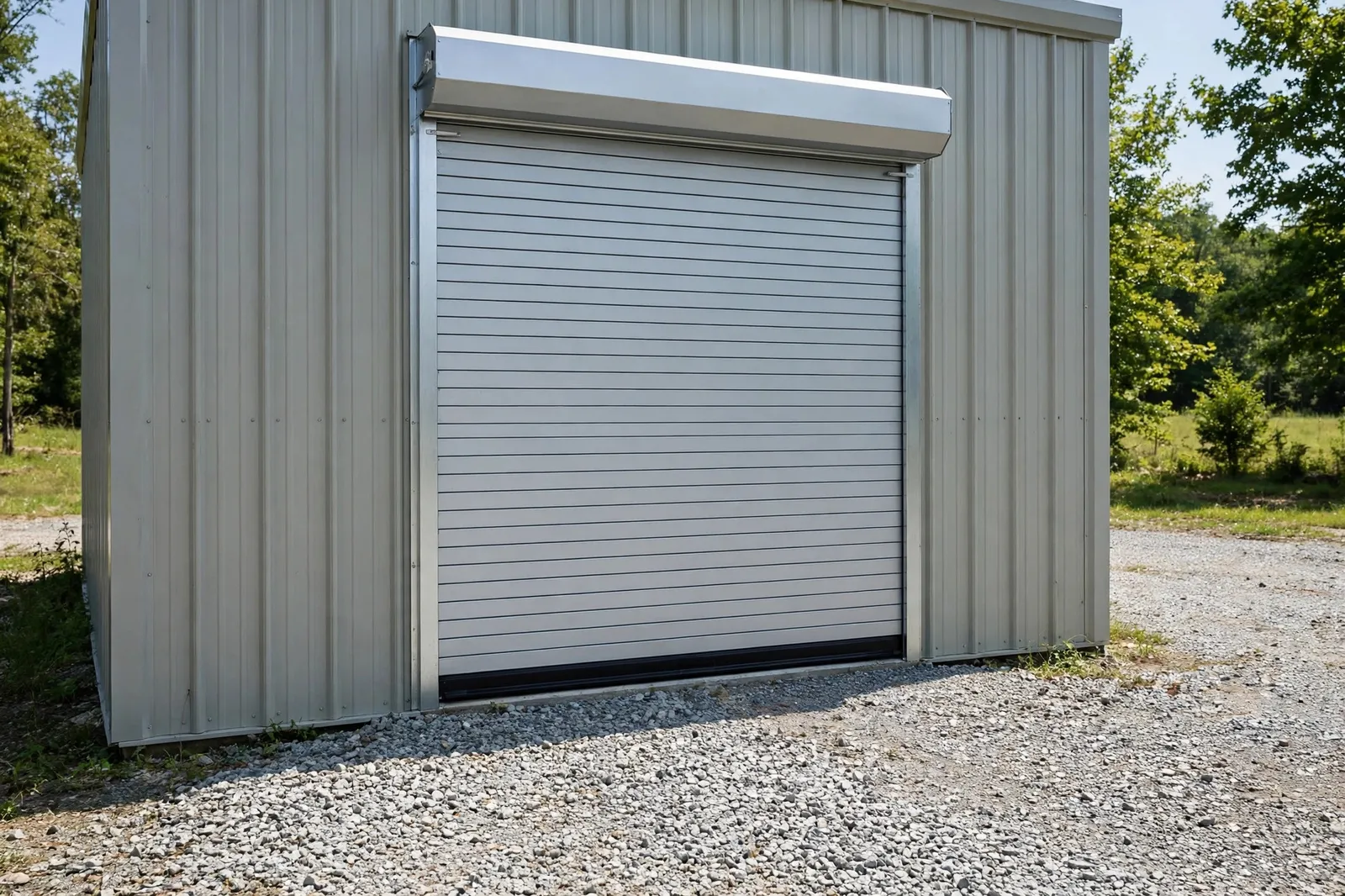 Commercial Garage Door Service — Storage Building Door Back in Service in White Plains by Waldorf Garage Door Repair
