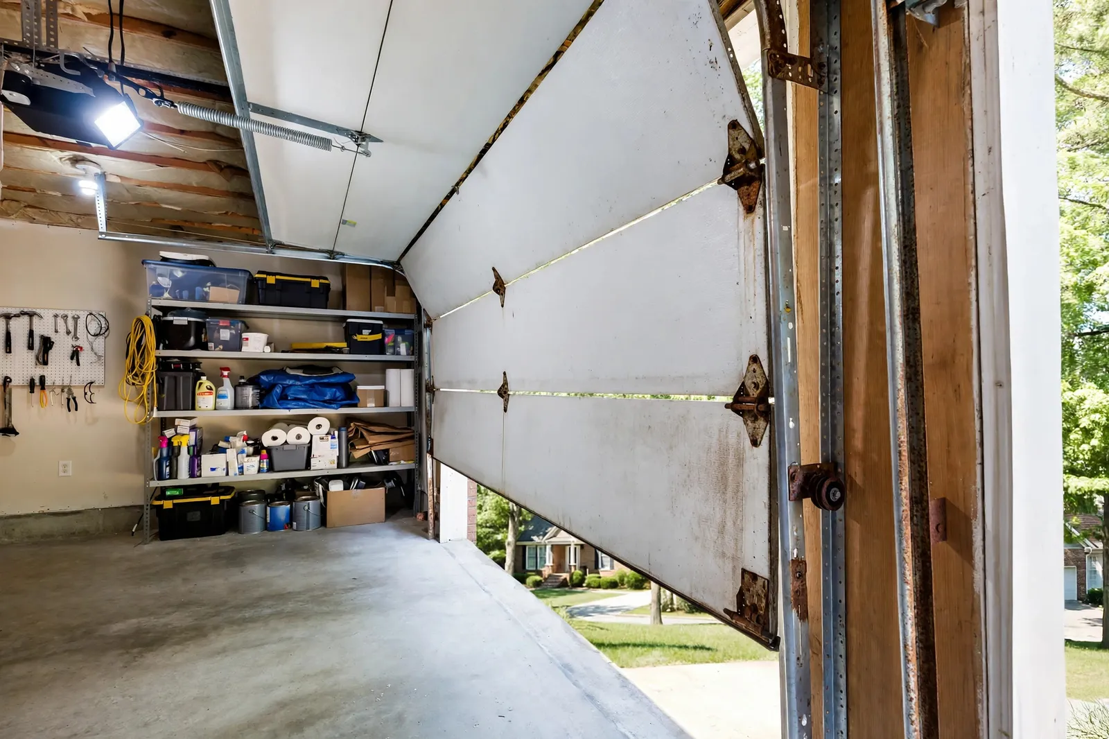 Before photo,  Annual Tune Up on a Single Car Door in Wakefield, by Waldorf Garage Door Repair