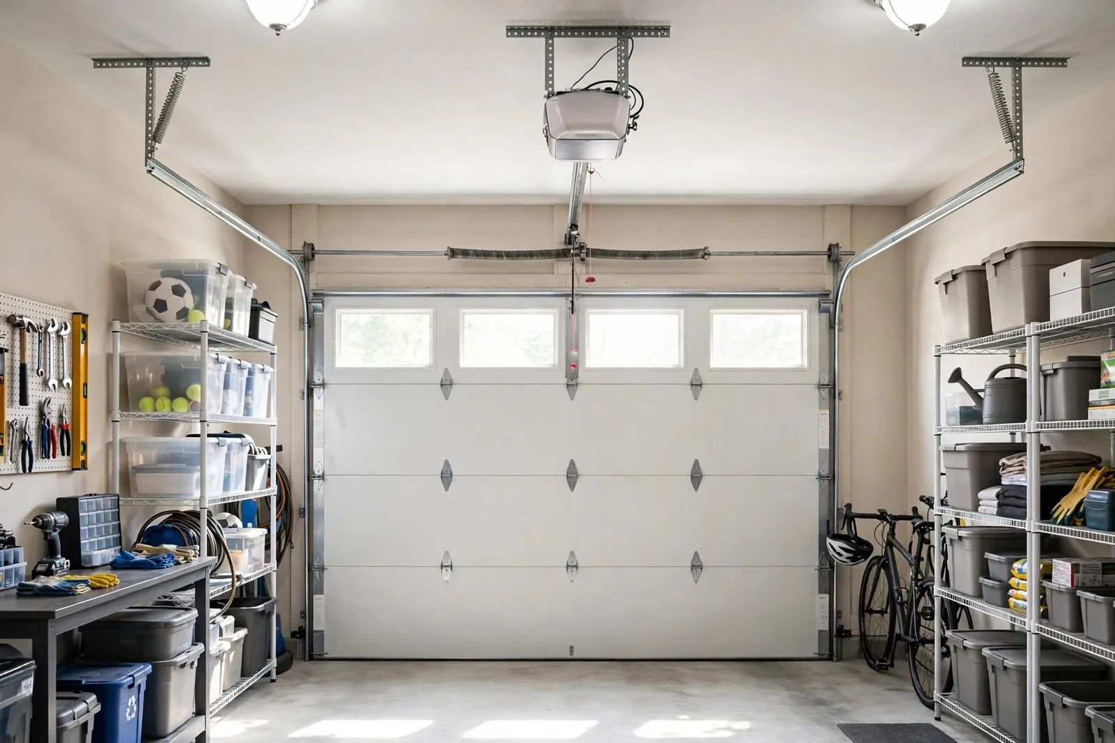 Technician replacing a torsion spring on a garage door in Waldorf, MD by Waldorf Garage Door Repair