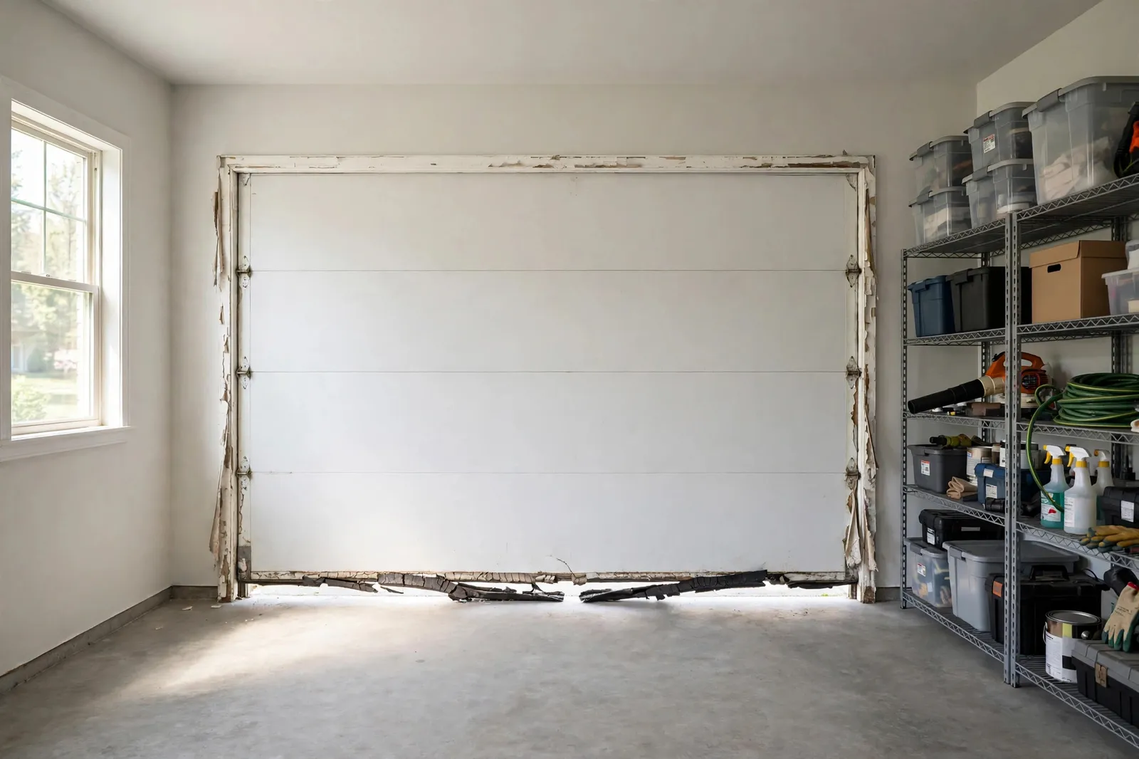 Before photo, New Seals on a Two Car Door in Pinefield, by Waldorf Garage Door Repair